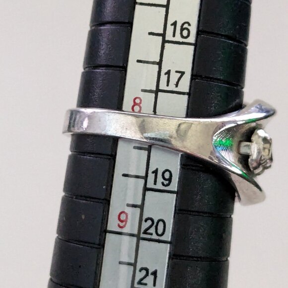 Vintage UNCAS 14KT G.E. (Gold Electroplate) Rhinestone Mother's Ring Size 8 - Picture 6 of 6